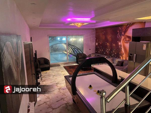 اجاره ویلا با استخر گرم فول گیم در کردان