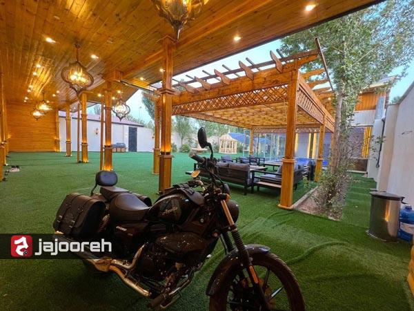 اجاره عمارت چوبی با  استخر سرپوشیده