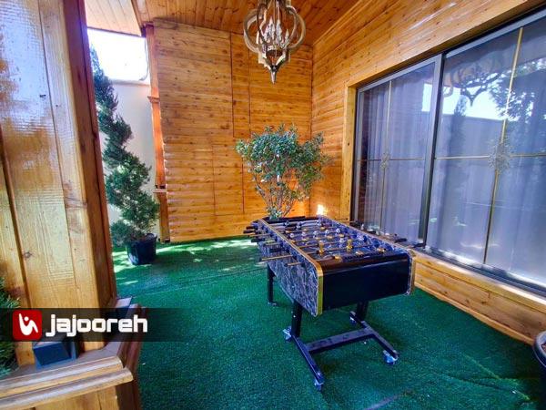 اجاره عمارت چوبی با  استخر سرپوشیده