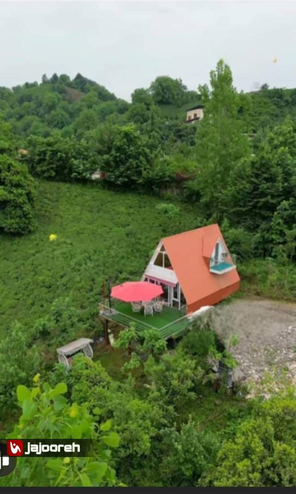 اجاره کلبه چوبی سوئیسی در لاهیجان زمیدان