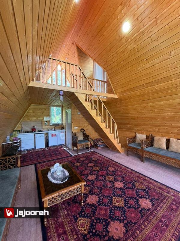اجاره کلبه چوبی سوئیسی در لاهیجان زمیدان