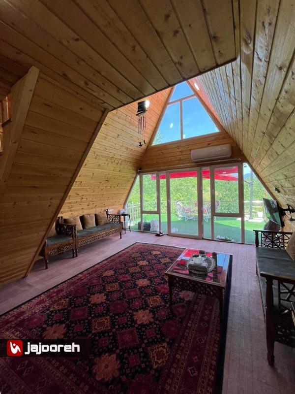 اجاره کلبه چوبی سوئیسی در لاهیجان زمیدان